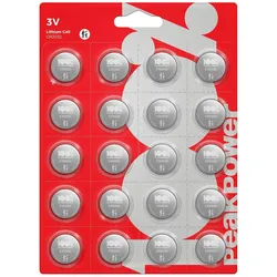CR2032 Batterien 20er-Pack, 100% PeakPower