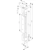 Fuhr Doppeltürriegel Hub 14 Türschloss 250x20x2,7mm Verzinkt