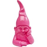 Kare Deko Figur Zwerg Pink, Deko Objekt, Dekoration für Wohnzimmer, Schlafzimmer, Büro, Regale, Gartenzwerg, Accessoire, 21x10x9cm (H/B/T)