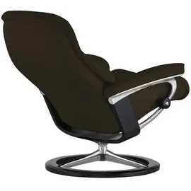 Stressless Relaxsessel mit Hocker Leder 92 x 105 x 80 cm Braun