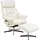 Femo TV Relaxsessel Leder 80 x 100 x 90 cm Beige mit Hocker