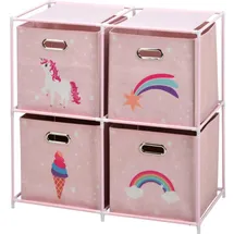 Koopman International B.V. Kinderregal Einhorn 68 x 35 x 70 cm Metall rosa