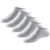 SCHIESSER Herren, Sneakersocken 5er Pack - "Bluebird", Baumwollmix Weiß 39-42