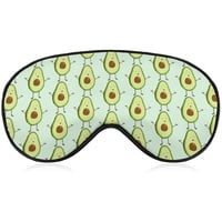 Augenmaske Superglatte, weiche Schlafmaske mit Gummiband für Schlaf, Reisen, Yoga, Schlafaugenmaske, Augenabdeckung, süße Avocado-Kunst, Augenbinde, Augenschutz