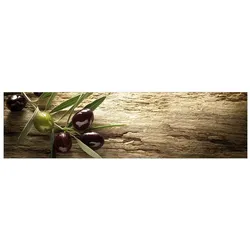 mySPOTTI Küchenrückwand »Mediterran«, Aluverbund, Oliven