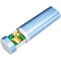 Betife Pillen-Organizer für 7 Tage, BPA Frei tägliche Pillendose, wöchentliche Reise-Pillendose, niedlicher Pillenhalter für Vitamine, Medikamente, Pillen, Nahrungsergänzungsmittel (blau)