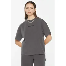 Harlem Soul HARLEM SOUL, Damen, Gr. M, grau, Single Jersey, Material: 100% Baumwolle, bedruckt, regular fit normal, Rundhals, eingesetzt gerader Abschluss, Shirts Rundhalsshirt, aus Baumwolle