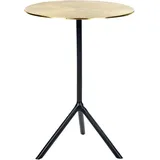 Beliani Beistelltisch Gold schwarz Rund 36 cm