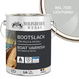 WO-WE Lack Bootslack Schiffslack Parkettlack Yachtlack W400, 0,75-5L, Seidenglänzend, Lösemittelbasis grau