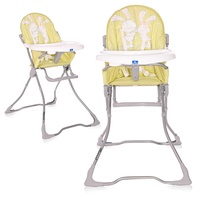 Lorelli Kinderhochstuhl Marcel, Hochstuhl für Babys ab 6 Monate bis 15 kg, Kinderstuhl mit 5-Punkt-Sicherheitsgurt, klappbarer Babyhochstuhl, gelb