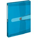 Herlitz Heftbox DIN A4 40 mm Transparent Blau 1 St.