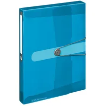 Herlitz Heftbox DIN A4 40 mm Transparent Blau 1 St.