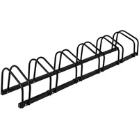 Relaxdays Fahrradständer Boden, für 6 Räder, bis 60 mm