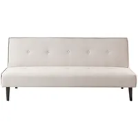 Schlafsofa 3-Sitzer VISBY Stoff Hellbeige