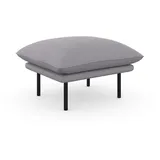 Andas Polsterhocker »Stine« Besonderes Design durch Kissenoptik und Keder, by Morten Georgsen grau