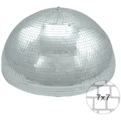 Spiegelkugel halb 50cm Discokugel Spiegel-Halbkugel mit Motor silber