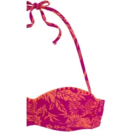 VENICE BEACH Bügel-Bandeau-Bikini Damen orange-pink bedruckt Gr.38 Cup D