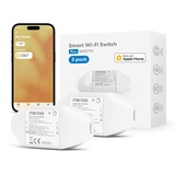 Meross WLAN Schalter funktioniert mit Apple HomeKit, Smart Switch Fernbedienung mit Sprachsteuerung mit Siri Alexa, Google Assistant, SmartThings, DIY Smart für elektrische Haushaltsgeräte