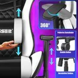 Kesser Gamingstuhl Ergonomisch Schwarz/Weiß