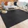 Paco Home & Teppich Wohnzimmer Kurzflor, Schlafzimmer Modernes Einfarbiges Muster schwarz, Grau 160x220 Cm