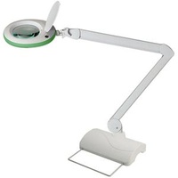 Lumeno Lupenleuchte 7215 MKIII, mit Standfuß, 5 Dioptrien (2,25-fach), LED, Linsen-Ø: 127 mm, Gehäuse: grün