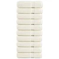 VidaXL Premium-Duschtücher SOLUND 10 Stk. Cremeweiß 70x140 cm 600