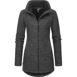 Ragwear Damen, weiche Strickjacke Übergangsjacke mit Teddy-fleece Miram Melange YOUMODO Dark Grey Gr. XXL - XXL