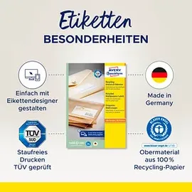 Avery Zweckform Etiketten LR3475-10 weiß 70,0 x 36,0 mm
