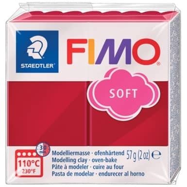 Modelliermasse Fimo kirschrot Soft 57g