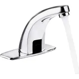 Yosoo Automatischer Infrarot-Sensor-Kaltes Wasserhahn mit Zinklegierung, intelligenter Berührungsloser Wasserhahn für Küche und Badezimmer 1 Chrome