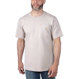 CARHARTT Relaxed Fit Heavyweight K87 Pocket T-Shirt grau-beige, Größe XL