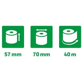 Exacompta Additionsrollen 5,7 cm x 40,0 m, 10 Rollen