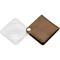 Eschenbach 1752860 Leder-Einschlaglupe Vergrößerungsfaktor: 3.5 x Linsengröße: - mit eckigem Lederetui in bronzitbraun - Made in Germany