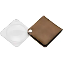 Eschenbach 1752860 Leder-Einschlaglupe Vergrößerungsfaktor: 3.5 x Linsengröße: - mit eckigem Lederetui in bronzitbraun - Made in Germany