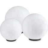 H4L Kugelleuchte 3er Set 20/30/40cm weiß E27 o. Anschlußkabel - Weiß