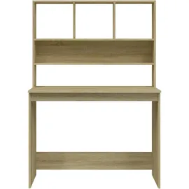 vidaXL Schreibtisch mit Regal Sonoma Eiche / Braun