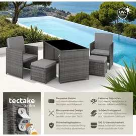 Tectake Palermo Set 4-tlg. Grau