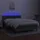 vidaXL Boxspringbett mit Matratze & LED Dunkelgrau 140x200 cm Stoff