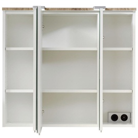 XORA Spiegelschrank Metall, 6 Fächer, 80x70x20 cm, Made in Germany, Badezimmer, Badezimmerspiegel, Spiegelschränke