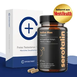 serotalin ACTIVE MEN + cerascreen Testosteron-Test Set