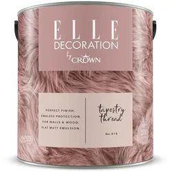 ELLE Decoration by Crown Premium Wandfarbe  Matt Tapestry Thread No.418  2,500L