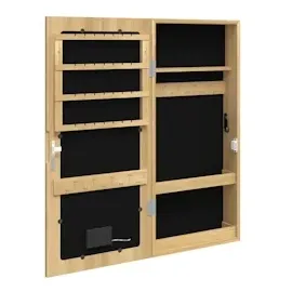 vidaXL Spiegel-Schmuckschrank mit LED-Beleuchtung Wandmontage