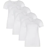 Bamboo basics Damen T-Shirt KATE, 4er Pack - Unterhemd,