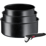 Tefal L39996 Ingenio Black Stone 4-tlg. 3 x Kasserolle