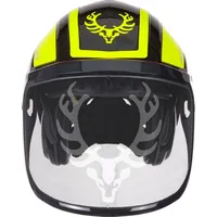 protos® Forsthelm / Schutzhelm KOX Edition mit Gehörschutz und Visier Integral Forest Schwarz/Neon Gelb OneSize