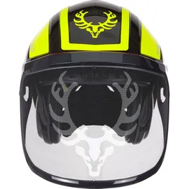 protos® Forsthelm / Schutzhelm KOX Edition mit Gehörschutz und Visier Integral Forest Schwarz/Neon Gelb OneSize