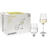 Ritzenhoff & Breker RITZENHOFF 6111001 Weißwein- und Wasserglas Set 500 ml – Serie Lichtweiss Julie Nr. 1 – 12 Stück – Made in Germany