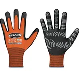 strongHand Stronghand, Handschuhe TIGER TOUCH Gr.10 orange/schwarz 92% PA/8% Elastan,Nitrilschaum