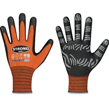 strongHand Stronghand, Handschuhe TIGER TOUCH Gr.10 orange/schwarz 92% PA/8% Elastan,Nitrilschaum