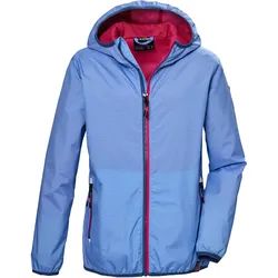 Funktionsjacke KILLTEC "KOS 138 GRLS JCKT", Kinder, Gr. 140, blau (jeans), Oberstoff: 100% Polyester, Futter: 100% Polyester, sportlich, Jacken, Kinderjacke: wasserdicht, reflektierend, elastisch, PFAS-frei